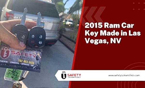 2015 Ram Car Key Made in Las Vegas NV
